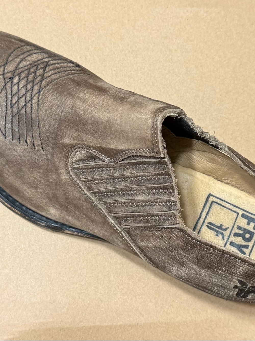Frye Taupe Suede Slip-On Loafer size 6